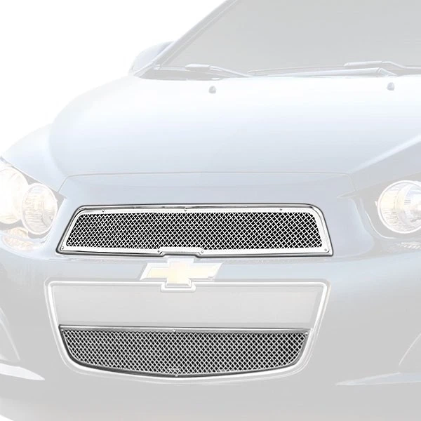 For Chevy Sonic 12-14 2-Pc Upper Class Series Polished Formed Mesh Main Grille - Изображение 2 из 2