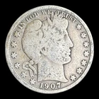 1907-O Barber Silver Half Dollar