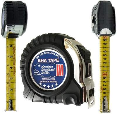 40-foot tape measure   wide tape   engineering scale, imperial inches/feet 
