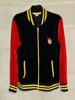 Holiday Time Velour Tracksuit Tiger Santa Black Red Yellow Jacket & Pants