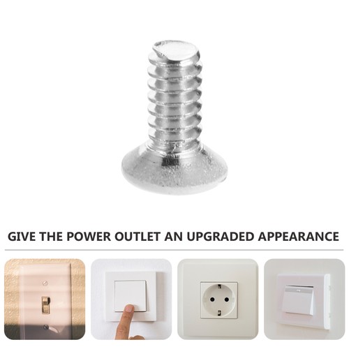 200 Pcs White Wall Plate Screws Thread Switch Covers Screws Outlet Parts - 第 9/12 張圖片