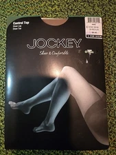 Jockey Control Top, Tuxedo Honey Beige Sheer Leg  Toe Pantyhose  6652 HB- M