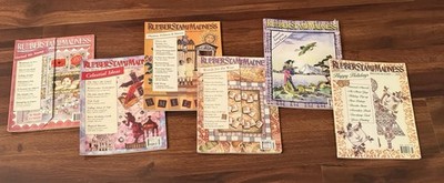 Lot of 6 Vintage Rubber Stamp Madness Magazine Full Year 2002 - Issues 121-126