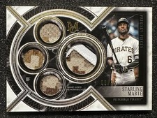 Starling Marte 2018 Topps Museum Collection Primary Pieces Quad Relic SP #3/25