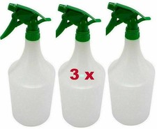 3 x 1 LITRE EMPTY TRIGGER WATER SPRAY PLASTIC BOTTLE PLANTS FLOWERS PUMP SPRAYER
