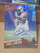 2017 CARL LAWSON PANINI PRESTIGE AUTOGRAPHED AUTO NFL ROOKIE CARD RC #246 /150. rookie card picture