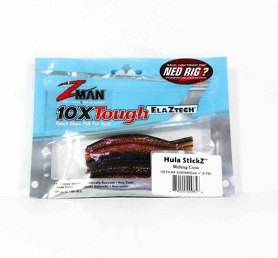 Zman Soft K�der Hula Stickz 4 Zoll 6/Pack Molting Craw (9856)