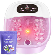 Foot Spa Bath Massager with Heat Bubbles and Vibration Massage and Jets 16 OZ