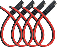 4 PCS 10AWG SAE Connector Extension Cable 1Ft,Heavy Duty 12V SAE Connectors