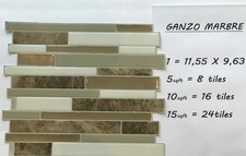 Smart Tiles Ganzo Marbre Peel and Stick Backsplash Wall Tiles 4 per Tile NWOB