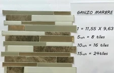 Smart Tiles Ganzo Marbre Peel and Stick Backsplash Wall Tiles $4 per Tile *NWOB