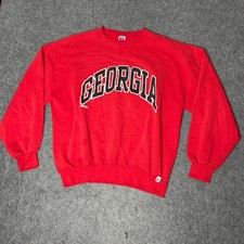 Vintage Russell Athletic Georgia Bulldogs Sweatshirt XL Red Made in USA 90s