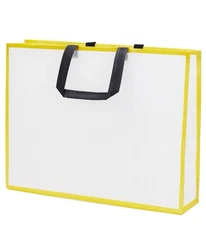 Reusable Shopping Bag Grocery Tote Laundry Eco Friendly Foldable Large White