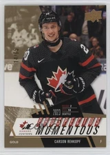 2024 Team Canada Juniors Prospectus Momentous Electric Gold /65 Carson Rehkopf