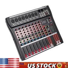 8 Channel Bluetooth Studio Audio Mixer Live Sound Mixing Console with USB