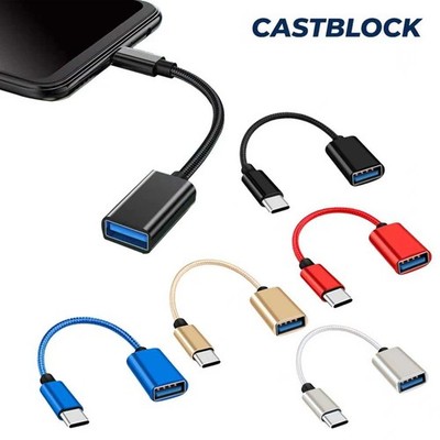 2X Type C USB-C 3.1 Male To USB Type A Female OTG Converter Adapter Cable Cord