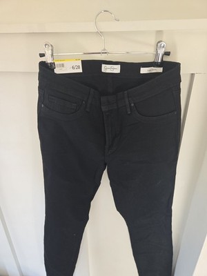 Jessica Simpson Super Skinny Coated Denim Jeans Black Size 6/28 NWT