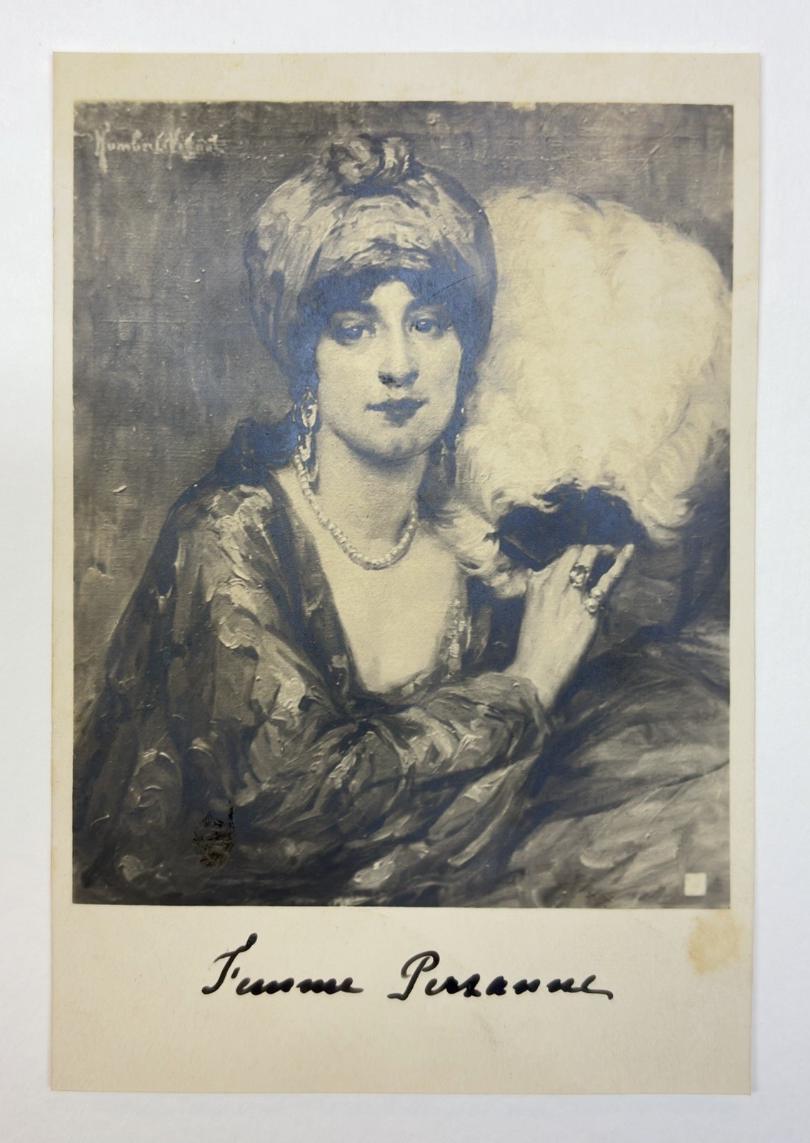 Salon de Paris, Miss Humbert-vignot, Persian woman, vintage photo engraving »