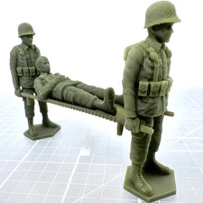 World War 2 American Medical Stretcher Toy Soldiers Military Resin 1/32 Figure