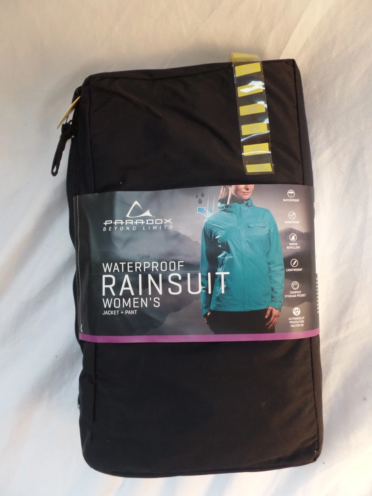 PARADOX Waterproof Rainsuit Women's Size S/P Black Jacket & Pants NEW with Tags
Opens in a new windo