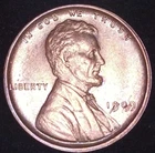 1909 - VDB LINCOLN  PENNY 1C , FULL WHEATS AU/UNC