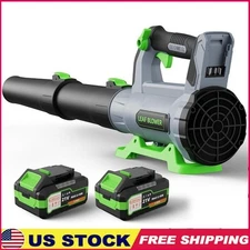 Cordless Leaf Blower 560CFM 160MPH W/ 2 Batteries Fast Charger Lightweight New