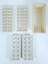 Vintage Frigidaire Refrigerator Ice Cube Trays, Ice Cube Storage Bin & Egg Trays