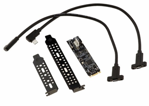 M2 M Key auf 2 Port USB 3.2 Gen 2 10G Typ C Karte mit Kabeln und Ecken, ch - Bild 5 von 5