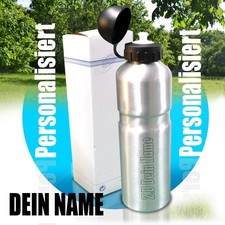 personalisierte Alu Trinkflasche mit Ihrer Lasergravur, Wasserflasche 750ml