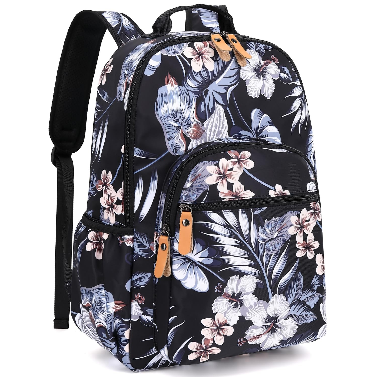 Sac à dos d'école léger noir L | Tissu toile souple pour étudiant