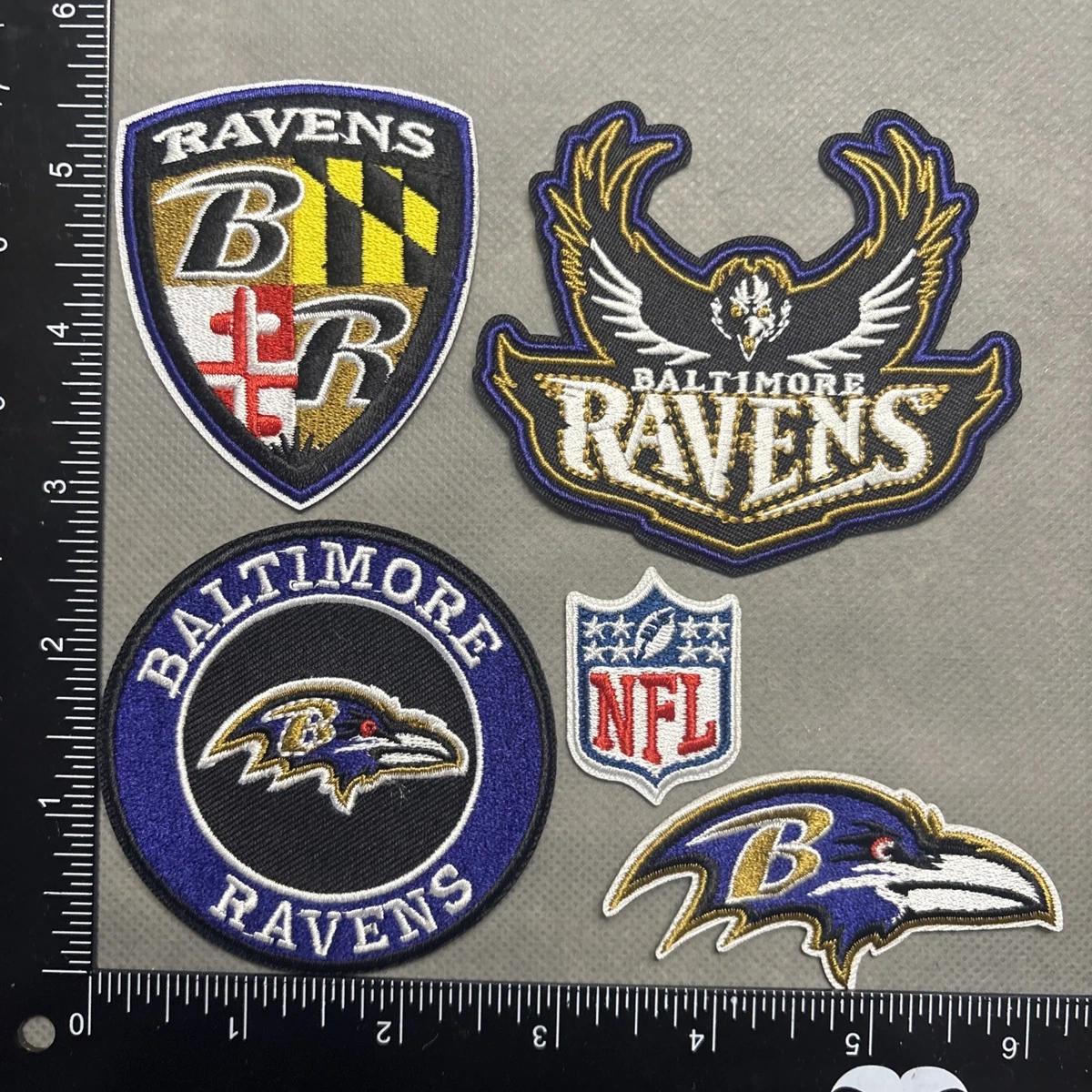 Patch Brodé Ravens De Baltimore 10e Anniversaire 2005 - NFL, Violet, 4.5x3.25 Pouces