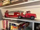 Tonka TFD No 5 Fire Truck Aerial Ladder Red Pressed Steel 1958 Orig Cond