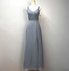 JJ's House Dusty Blue A-line Floor-Length Chiffon Sz 4 Bridesmaid Dress 153332