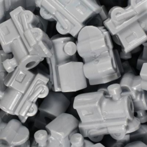 10x Train Shaped Pony Beads ideal for personalised dummy clips Bracelets - Picture 6 of 19