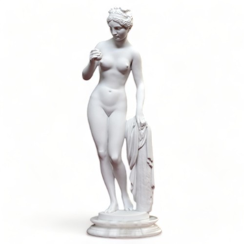 Venus Col Knob Sculpture Table White Marble with Base IN Alabaster H 40cm - Picture 8 of 8