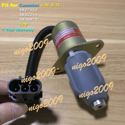 12V Solenoid 3927152 3832211 3934972 for Cummins 5.9L 8.3L Yanmar ...