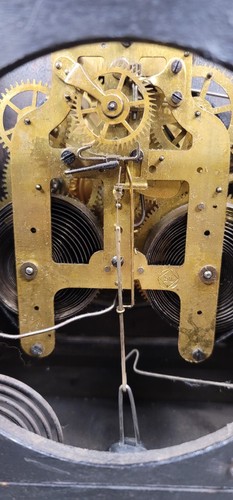 Seth Thomas Adamantine Mantle Clock 2 Colum Footed Time & Strike Circa 1880s - Picture 11 of 18
