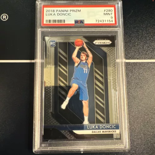 2018-19 Panini Prizm #280 Luka Doncic RC Rookie PSA 9 Mint Mavericks (4738)