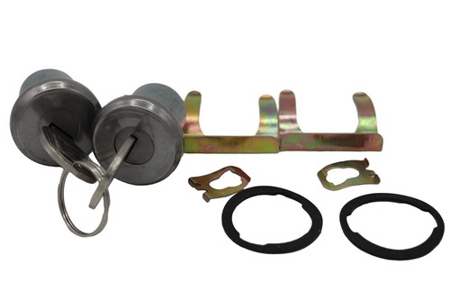 Nuevo par de cerraduras de puerta cilindro para vehículos Chevrolet 1970+ codificado con dos llaves - Imagen 3 de 8