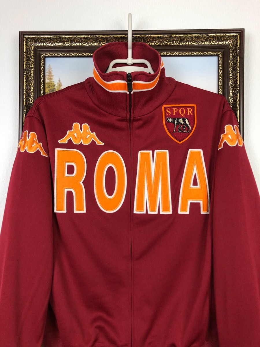 ビンテージ セリエA ASローマ ナイロンジャケット ブルゾン kappa Vintage Kappa AS Roma Football Jacket Soccer Zip Track Top