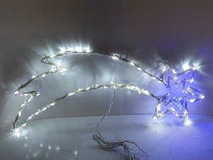 Luci Di Natale A Stella.Luci Luminarie Natale Stella Cometa A Led Bianche Flash Cm 64 Ebay