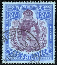 BERMUDA KGVI Key Plate High Value SG.116a 2s (1940) Super 1941 CDS c£45 XBLUE123
