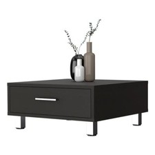 24 Black Coffee Table With Drawer