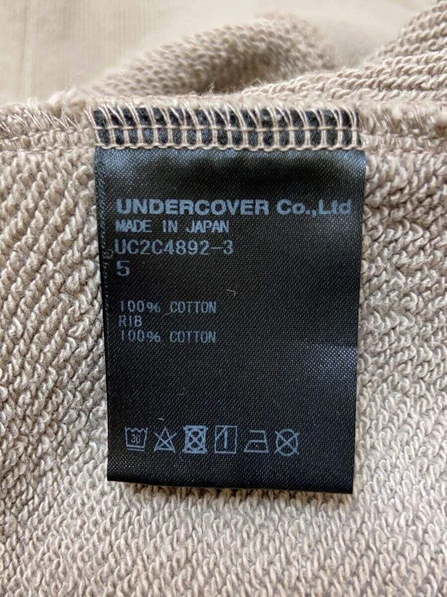 UNDERCOVER Felpa con cappuccio sottocoperta 5 cotone beige tinta unita UC2C4892 3 usata