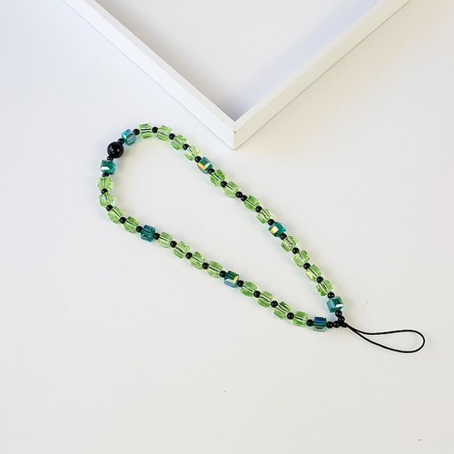 Cell Phone Short Lanyard Strap Crystal Bead Hanging Rope Anti-Lost Chain Pendant - 第 3/16 張圖片