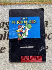 Super Mario World Manual Only Super Nintendo SNES 1991 Genuine Authentic OEM