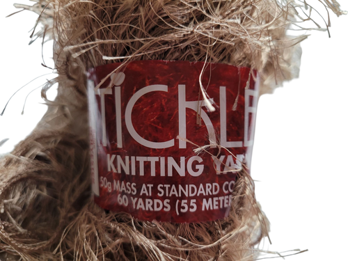 2 Skeins Tickle Eyelash Yarn - 1.75oz 60yards each - Beige - NEW - Picture 4 of 7
