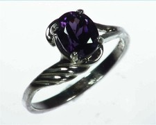 Amethyst Genuine Gemstone set in sterling silver Lady,s ring RSS1073