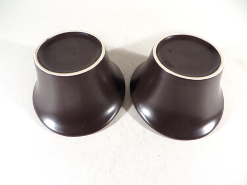Southern Living Set of 2 Small Brown Ramekins Italian Stitch Mario Batali 2.5" - Picture 6 of 6
