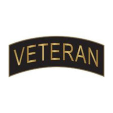 U.S. Army Veteran Tab Genuine Military Issue Lapel Hat Pin 1-1/4"
